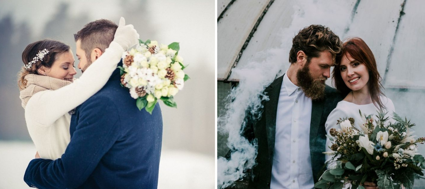 Winter-Hochzeitspaar