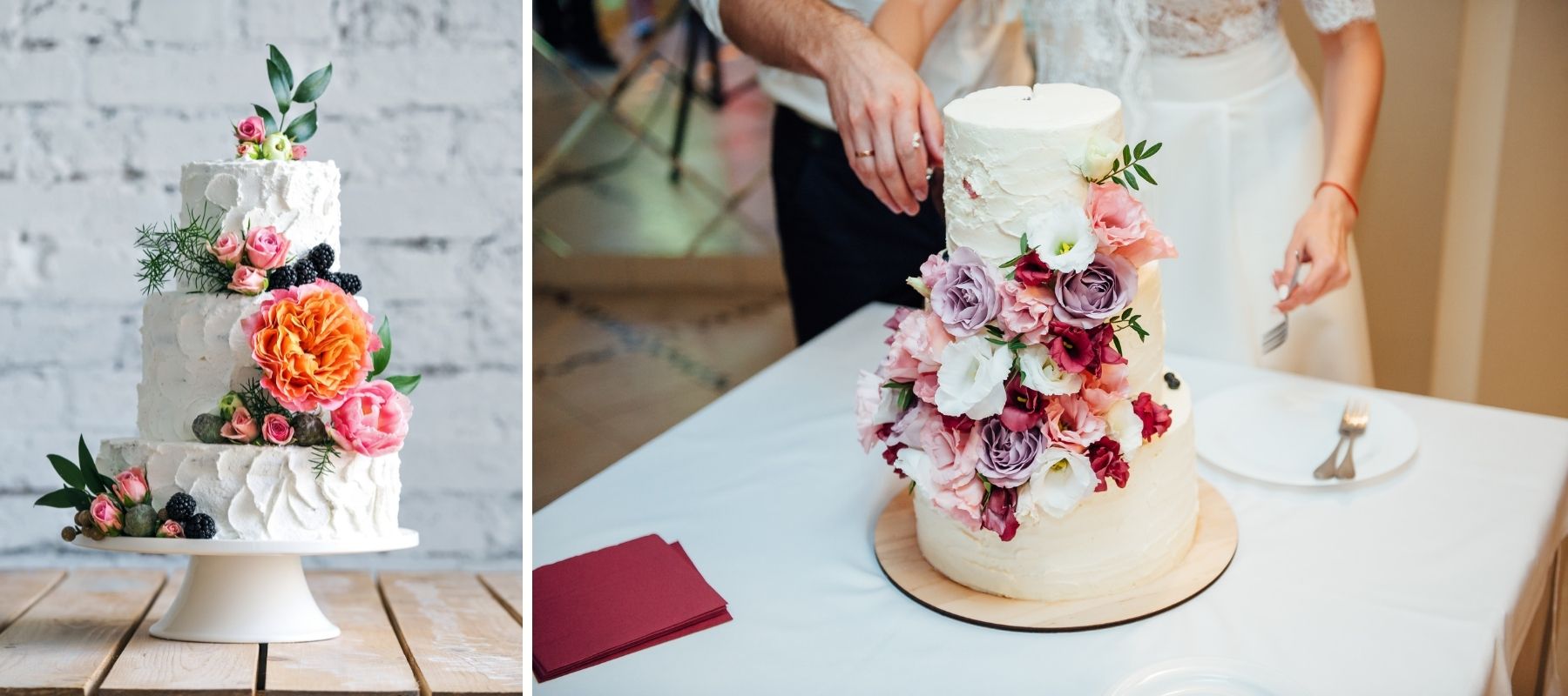 Hochzeitstorte Dekoration Blumen