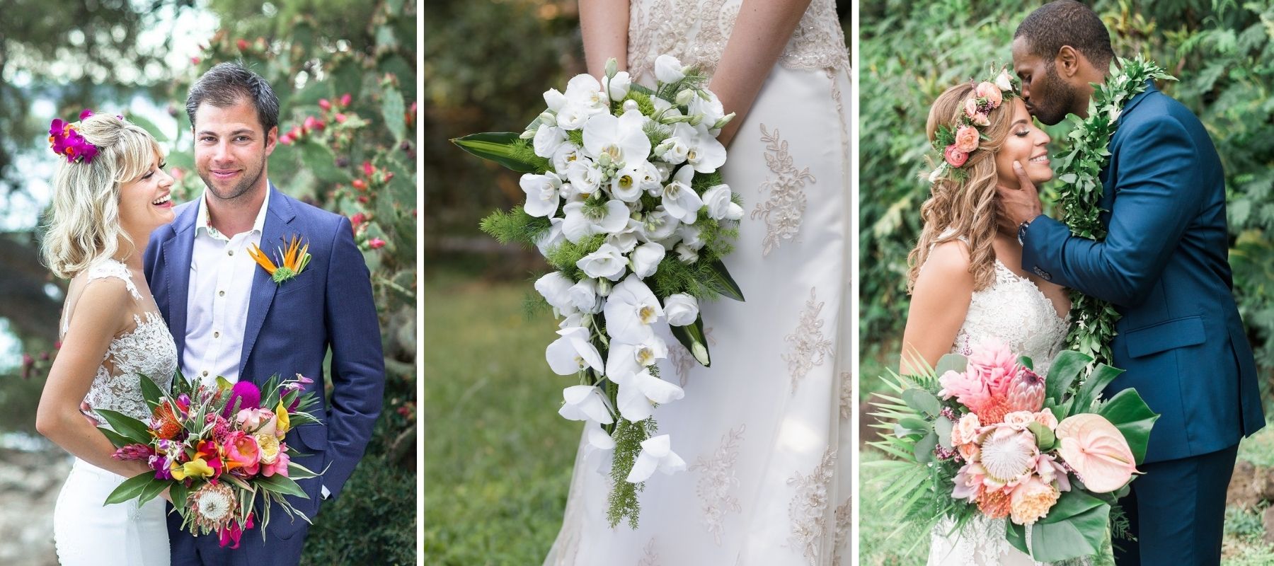 bouquet de mariage tropical chic