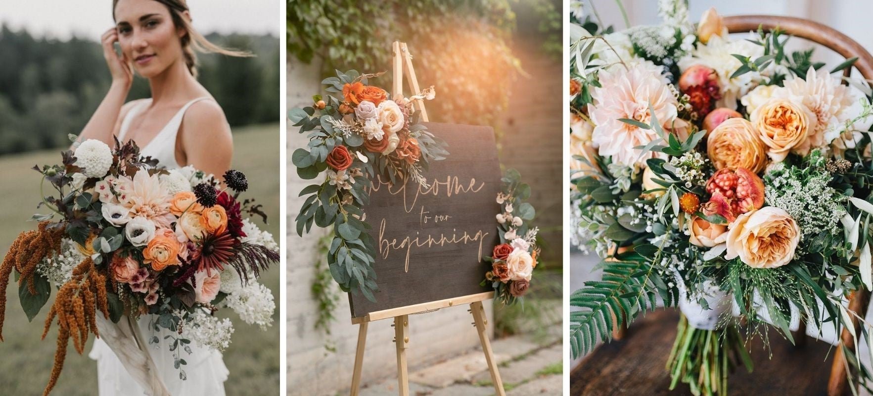 Terrakotta-Hochzeit mit orangefarbenen Rosen