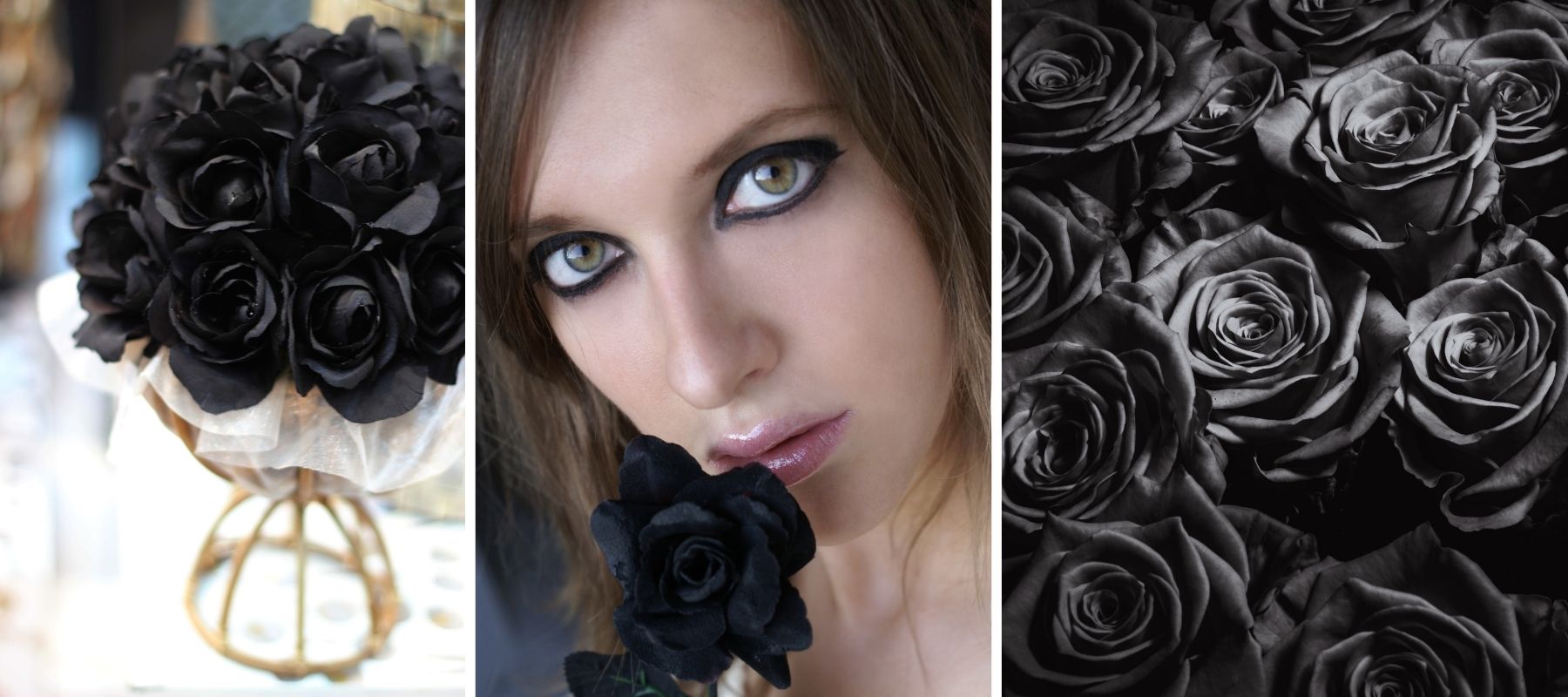 black rose bouquet