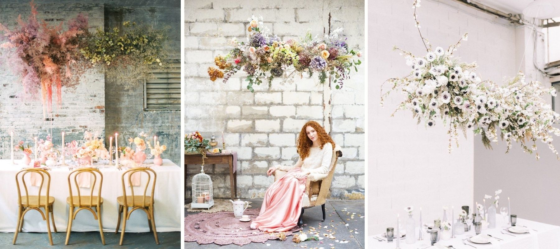 Décoration de nuages de fleurs à suspendre pour les mariages