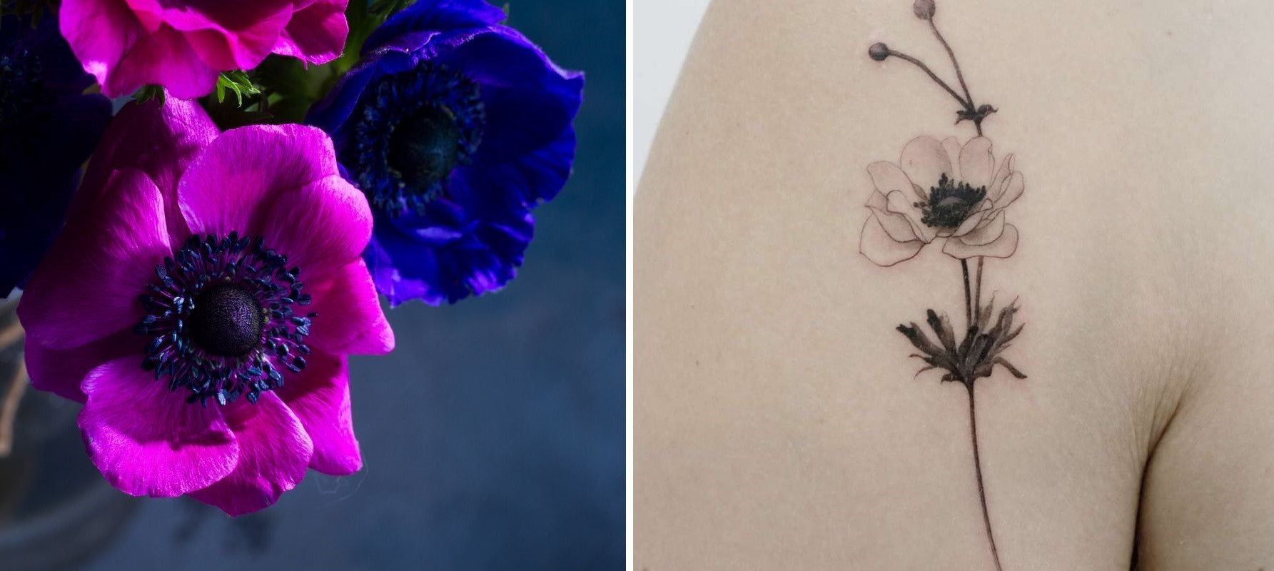 Anemonen-Tattoo
