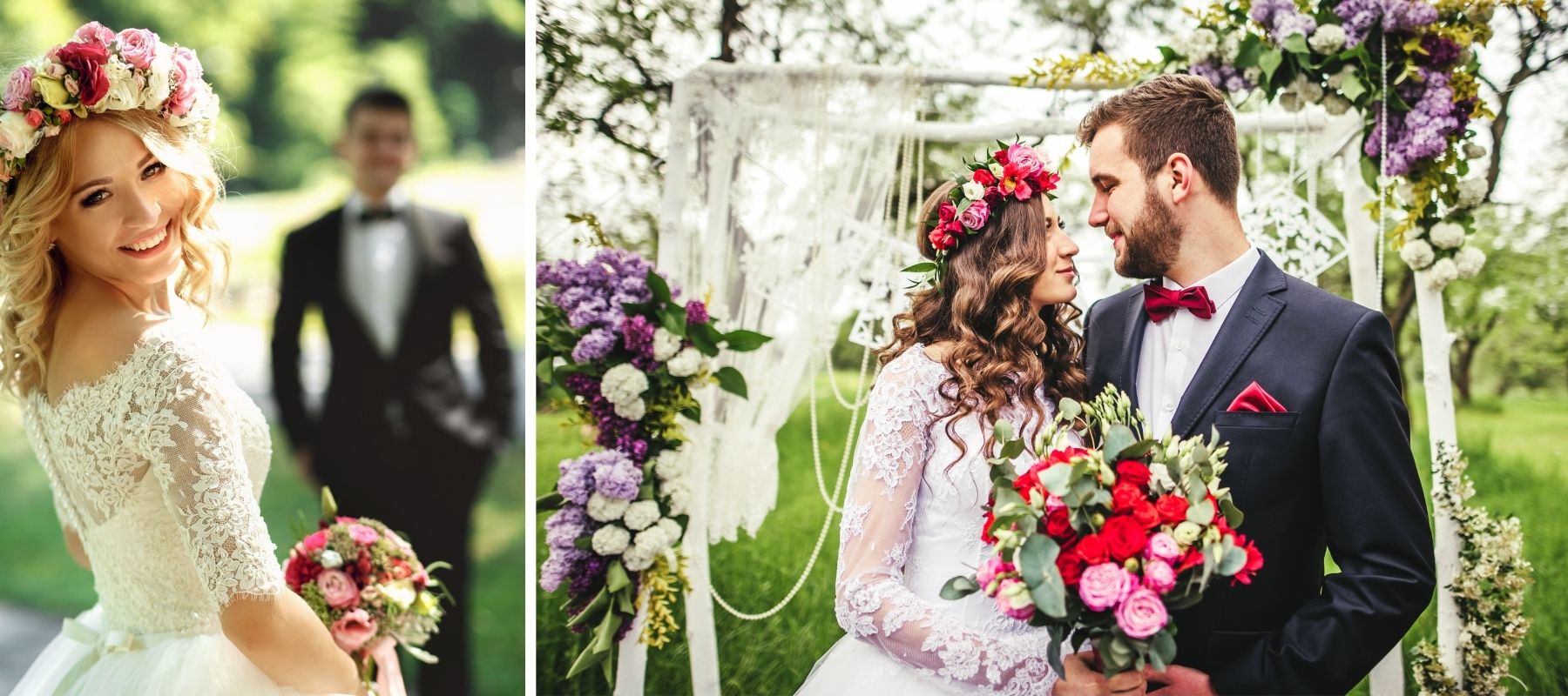 Paar Hochzeit pacs Blumen