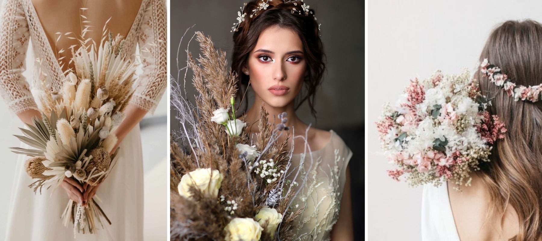 bouquet de mariage bohème fleurs séchées