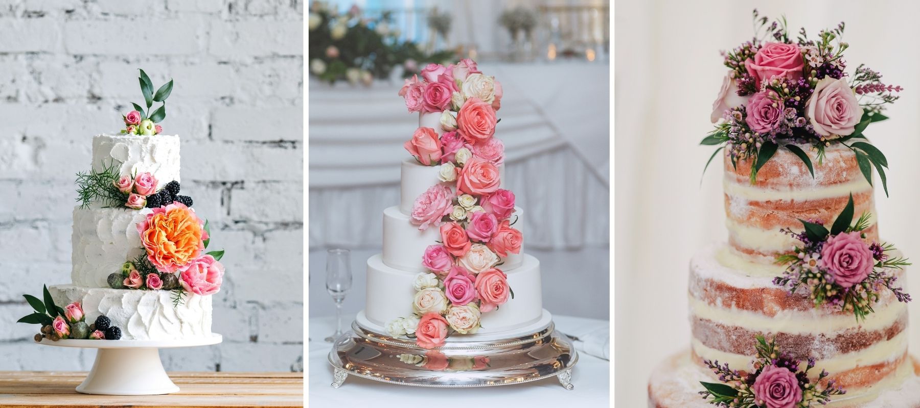 gâteau de mariage floral