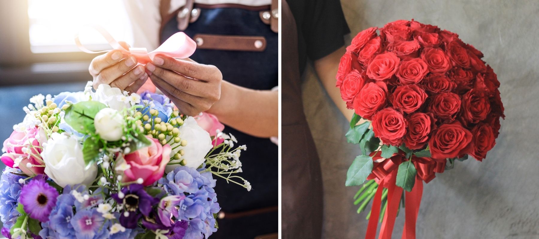 bouquet de mariée avec ruban