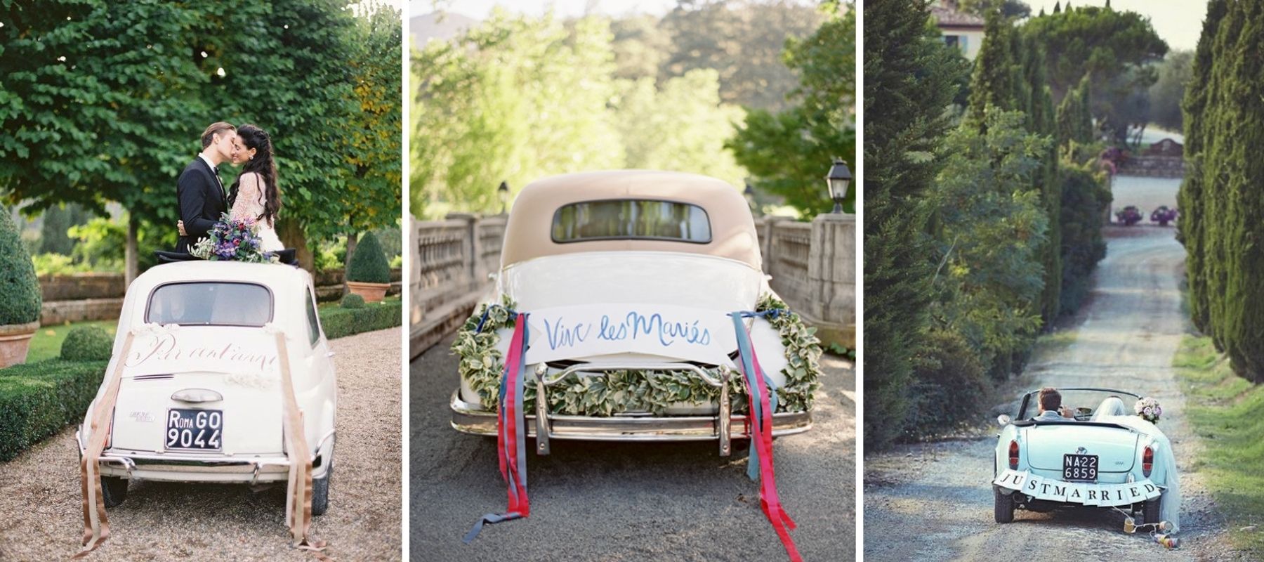 Décoration de voiture Just Married