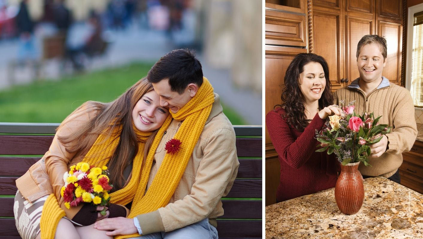Blumenstrauß zum Valentinstag