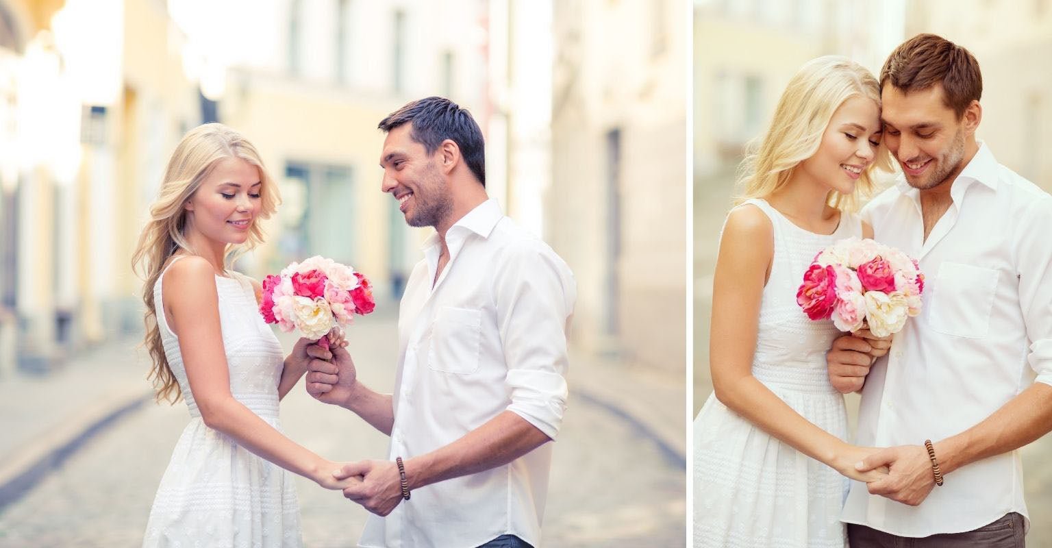 Junges Paar am Valentinstag