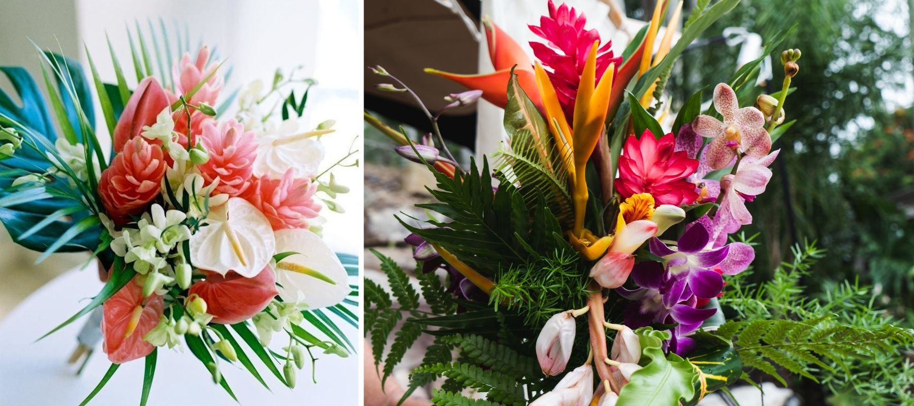 bouquet de fleurs tropicales exotiques