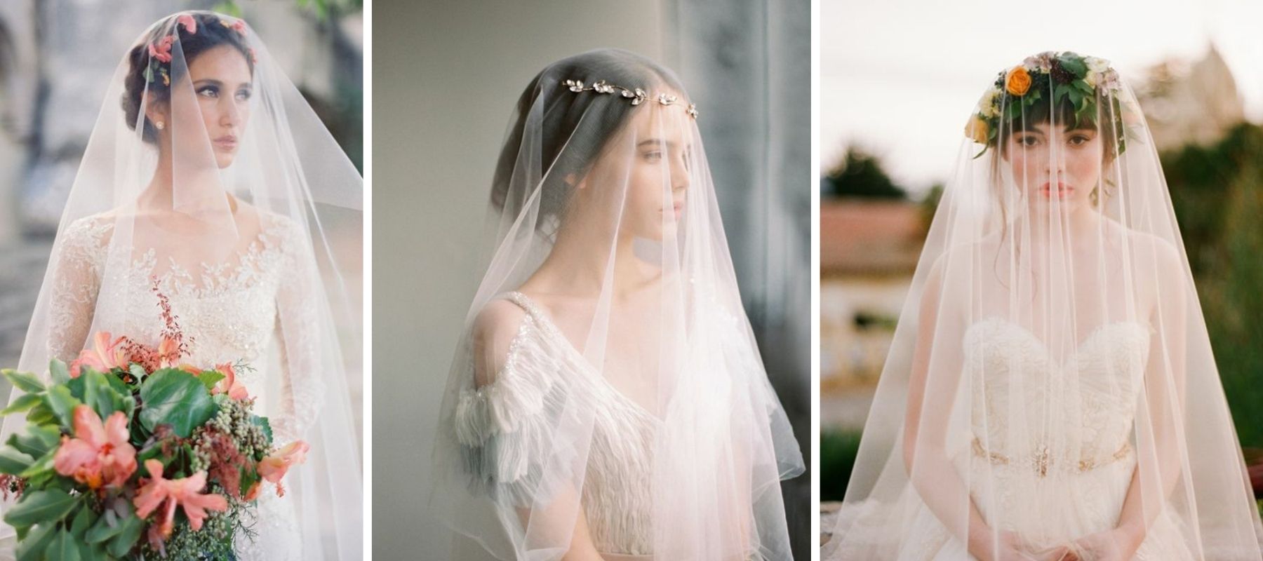 flower crown with veil