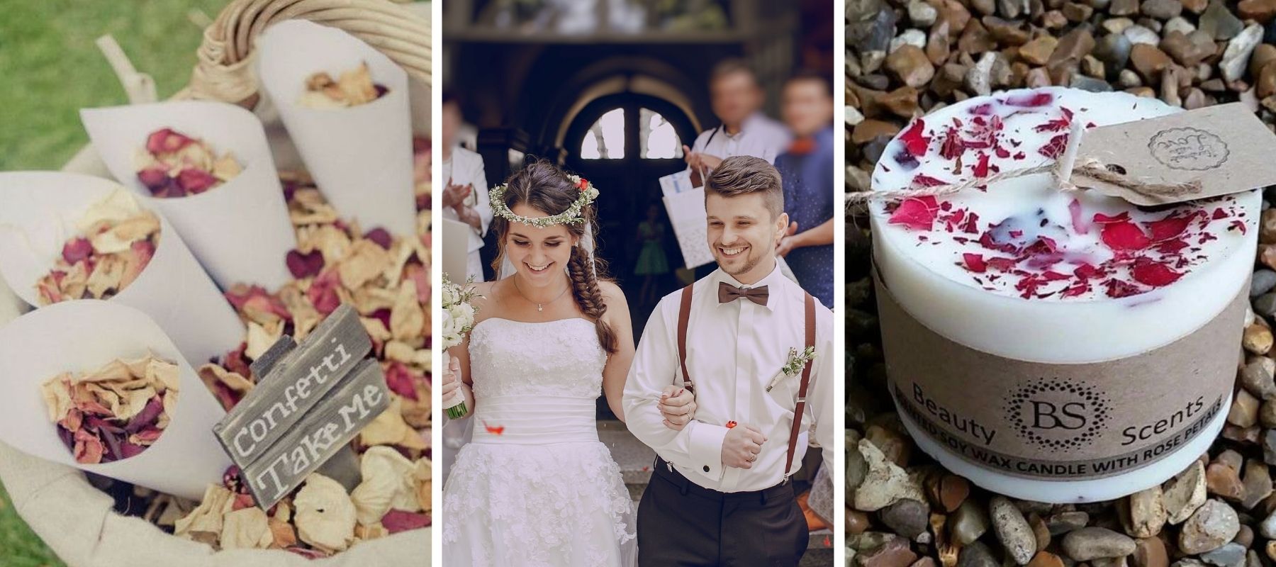 mariage pétale de rose