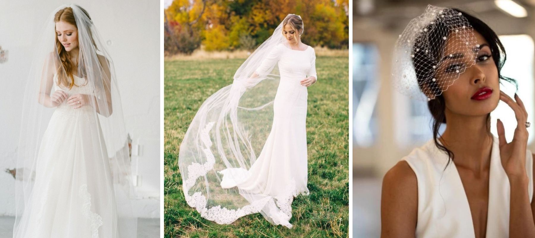 wedding dress with veil
