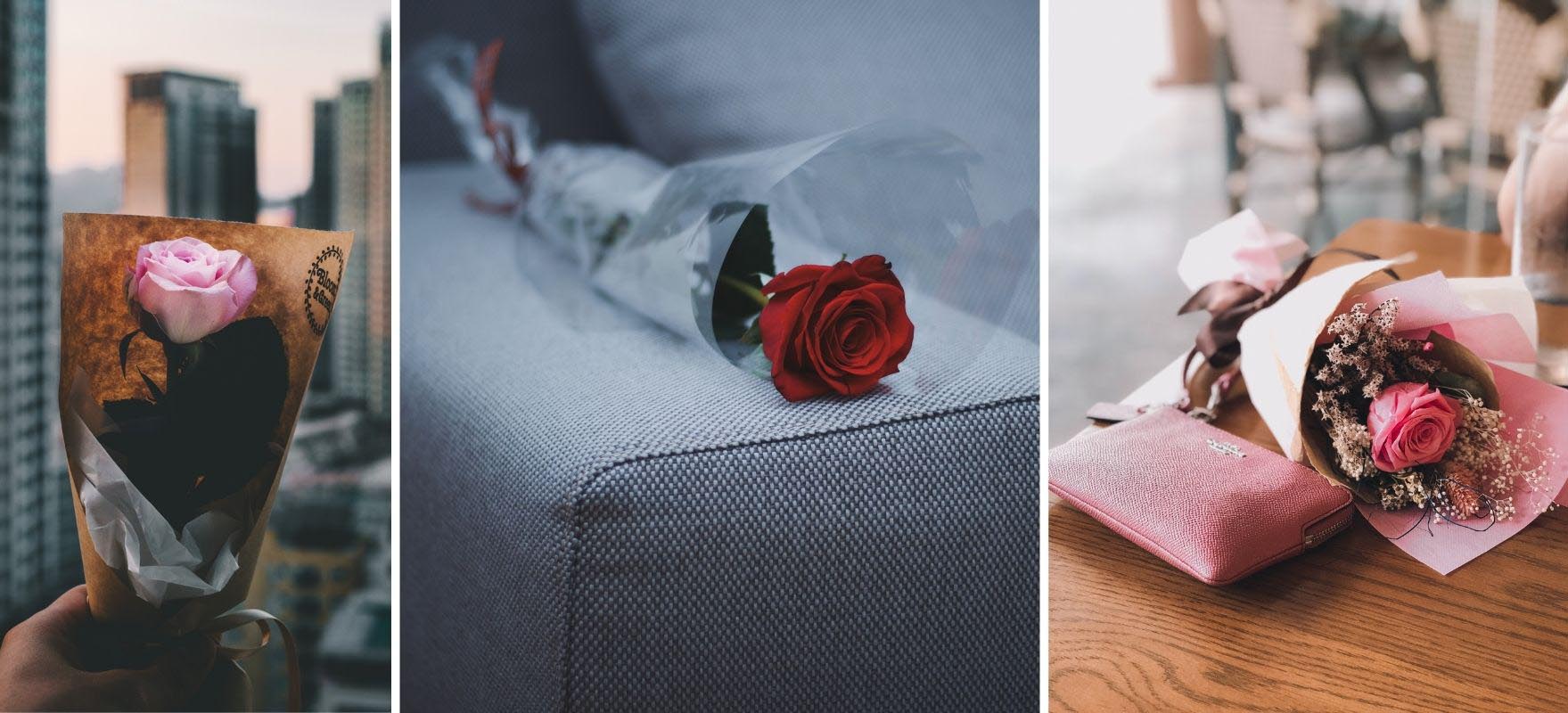 einzigartige Rose als Geschenk für ein Date