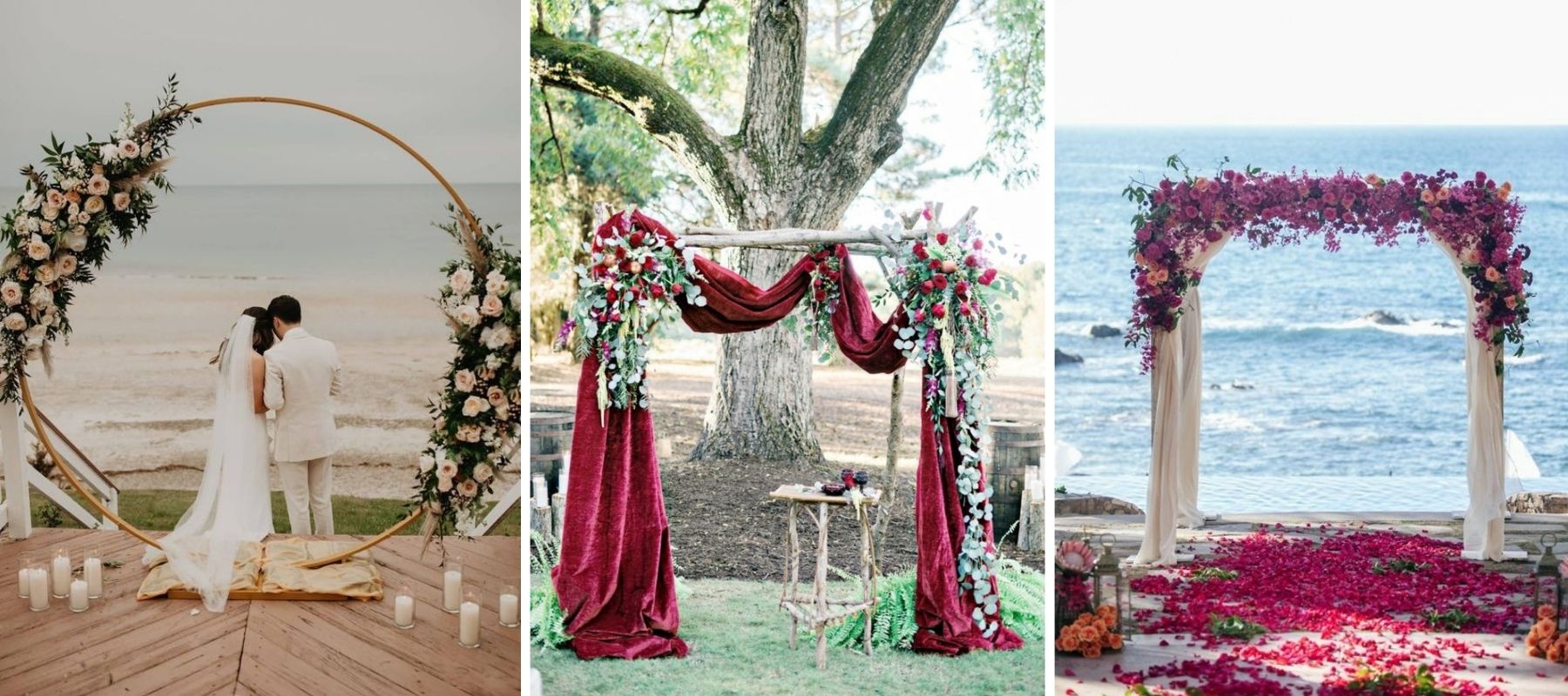 Tissu pour arche de mariage